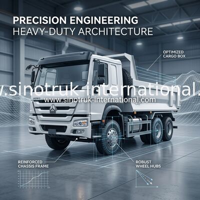 Άσπρο φορτηγό απορρίψεων τύπων του U SINOTRUK HOWO 6x4 400HP για τη μεταλλεία που χρησιμοποιεί RHD