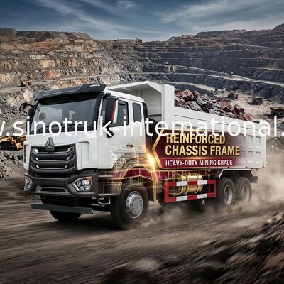 Φορτηγό απορρίψεων Sinotruk HOWO 8X4 380hp 12 ρόδες άσπρο H77L ZZ3317V386JB1R