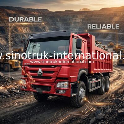SINOTRUCK Howo Tipper Dump Truck 380hp 6 × 4 20CBM Box 10 τροχούς σπάσιμο γωνία σίδηρο