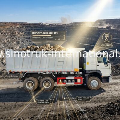 RHD 6×6 10 τροχών Λευκό HOWO Τρόφο με πλήρη κίνηση Μεγάλη ισχύς 380 ίππων