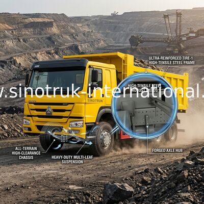 10 Tipper ιπποδύναμης 400HP HOWO ροδών μεγάλη απορρίψεων κατανάλωση καυσίμων φορτηγών μικρή