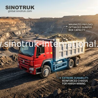 Sinotruk Howo Τρακ 400Hp 6 × 4 20CBM Μπροϊνό ανυψωτικό υδραυλικό κύλινδρο