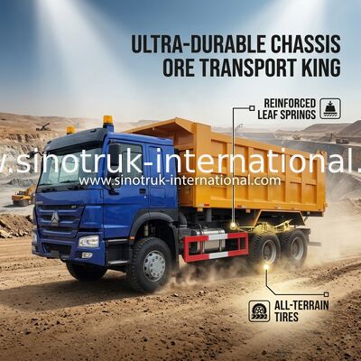 Υψηλές Tipper ιπποδύναμης 400HP HOWO ρόδες φορτηγών απορρίψεων LHD 6×4 10