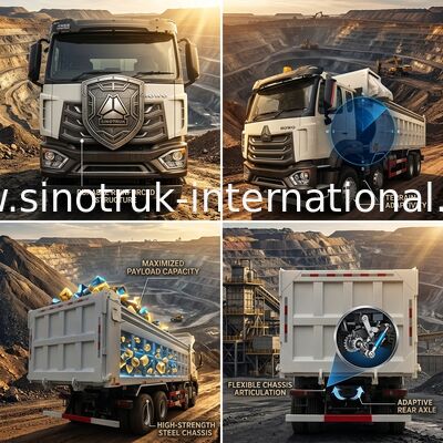 Tipper SINOTRUK HOHAN 8×4 φορτηγό απορρίψεων για την κατασκευή