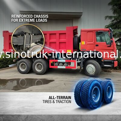 10 Tipper ροδών LHD HOWO 6x4 φορτηγών μεγάλη κατανάλωση καυσίμων ιπποδύναμης 400HP μικρή