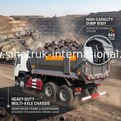 Tipper φορτηγό απορρίψεων SINOTRUK HOWO 25t 336HP 6X4 LHD 10 - 25CBM ZZ3257N3647A