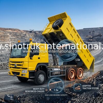 Υψηλό Tipper ιπποδύναμης 400HP HOWO φορτηγό απορρίψεων LHD 6x4 10wheels