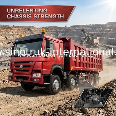 SINOTRUK ΚΟΚΚΙΝΟ TIPPER HOWO 400HP 8×4 ΦΟΡΤΗΓΌ ΑΠΟΡΡΊΨΕΩΝ LHD
