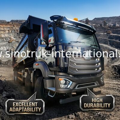 Tipper LHD 8×4 10wheels HOWO υψηλή ιπποδύναμη 371HP φορτηγών απορρίψεων