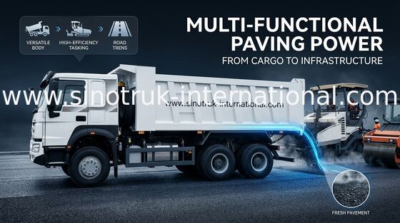 Tipper SINOTRUK Howo φορτηγό απορρίψεων LHD 6X4 371HP στο άσπρο χρώμα