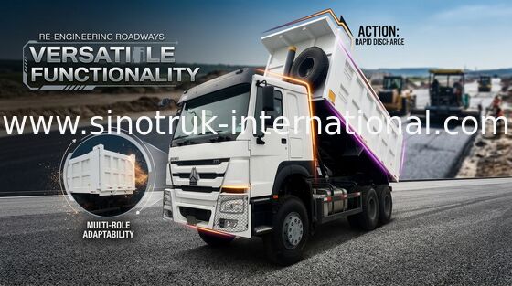 6x4 Lhd Howo Mini Dump Truck 10 Τροχός 371hp