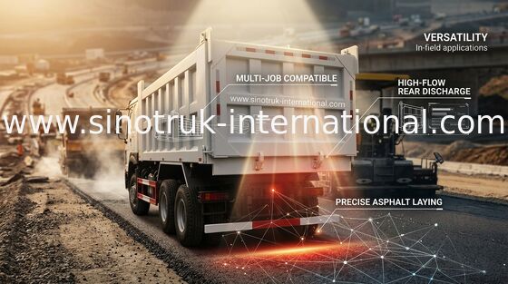 Άσπρο φορτηγό απορρίψεων 336HP SINOTRUK HOWO 6x4 25 τόνοι LHD