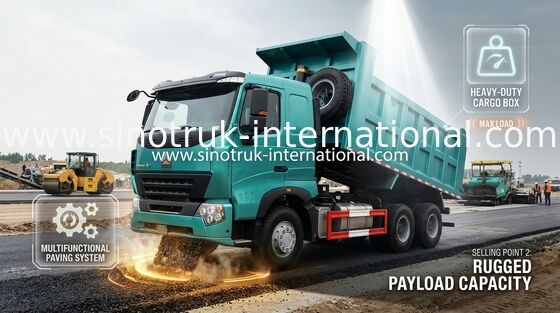 Tipper κατασκευής SINOTRUK HOWO A7 290HP φορτηγών απορρίψεων 6 X 4 στο μπλε χρώμα