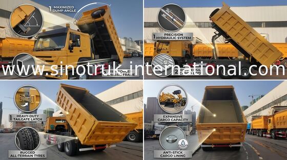 10 φορτηγό απορρίψεων ροδών HOWO ZZ3257N3847A 30 τόνοι 16 - 20 CBM