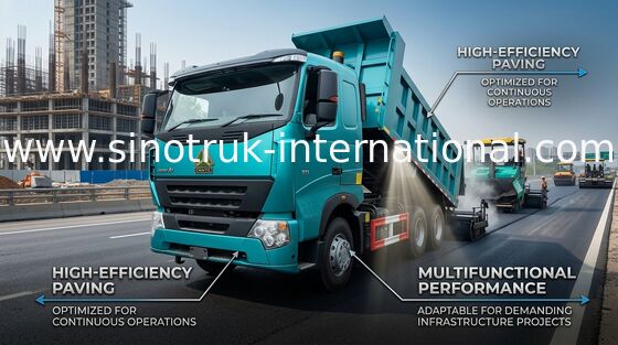 Tipper SINOTRUK HOWO A7 φορτηγό απορρίψεων για την κατασκευή 30 - 40 τόνοι ροδών RHD 10