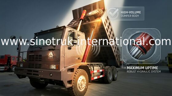 Tipper μεταλλείας SINOTRUK HOWO υψηλής αντοχής αμάξι σκελετών φορτηγών απορρίψεων ZZ5707S3840AJ