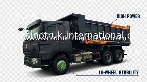 Tipper αγαθών κατασκευής φόρτωσης φορτηγό απορρίψεων LHD 371HP 30 - 40 βαριών τόνοι φορτηγών απορρίψεων