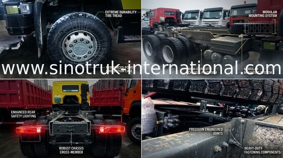 336HP Tipper φορτηγό απορρίψεων για την κατασκευή SINOTRUK HOWO 6x4