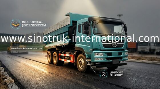 25 - 40 Tipper CNHTC απορρίψεων τόνοι ροδών φορτηγών 371HP 10 για τη μεταλλεία/τις δημοτικές εργασίες