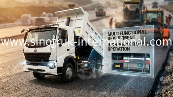 Tipper φορτηγών απορρίψεων LHD 371HP Sinotruk Howo φορτηγό απορρίψεων 6200 * σώμα φορτίου 2300 * 1600mm
