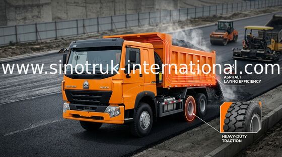 30 - 40 SINOTRUK τόνοι φορτηγών απορρίψεων LHD 371HP 6X4 για το δομικό υλικό φόρτωσης
