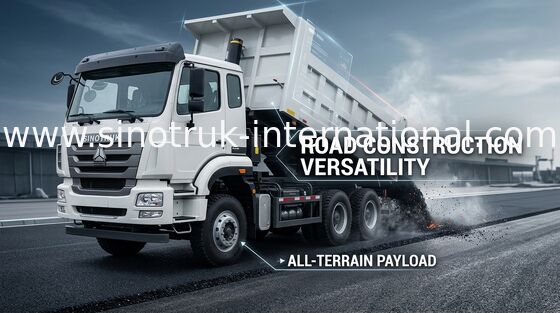 ZZ3255N3646B1 336HP LHD 10 ευρο- πρότυπα 2 φορτηγών απορρίψεων Sinotruk Howo ροδών