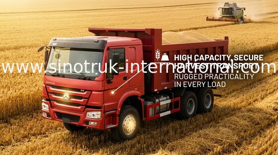 Φορτηγό απορρίψεων Howo Sinotruk LHD 371 HP 25 - 40 ευρο- βαριών τόνοι φορτηγών απορρίψεων 2