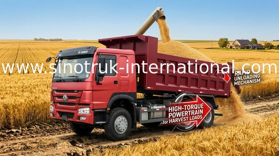 Tipper SINOTRUK HOWO φορτηγό απορρίψεων 10 - 25CBM με το ΜΊΝΙ φορέα καθισμάτων αναστολής αέρα