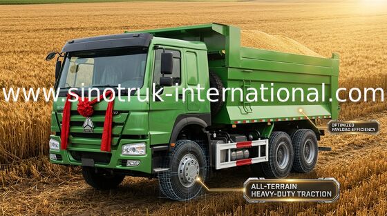 Ευρώ 2 φορτηγό απορρίψεων Sinotruk Howo 5800 * βαρύ φορτηγό απορρίψεων σώματος φορτίου 2300 * 1500mm