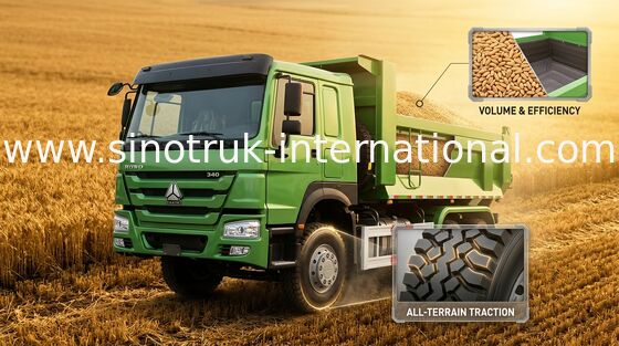 Tipper SINOTRUK HOWO βαρέων καθηκόντων φορτηγό απορρίψεων ZZ3257N3647A για τα δημόσια έργα