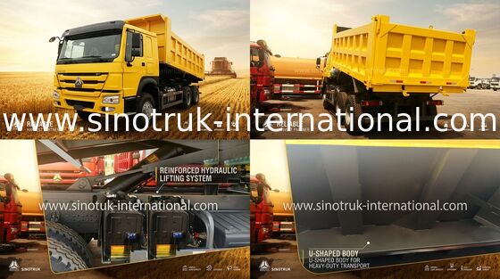 Μπροστινό ανυψωτικό Tipper φορτηγό απορρίψεων 4×2, 4×4, 6×2, 6×6 Drive η αρκετά ισχυρή μηχανή