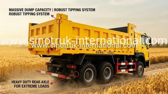 Tipper Sino φορτηγά 6X4 10-25 CBM Howo απορρίψεων για τη μεταφορά δομικού υλικού