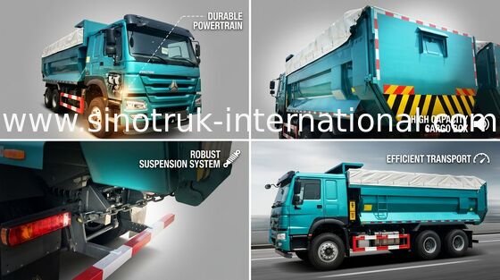 Αυτόματο 6X4 βαρύ φορτηγό απορρίψεων με την κάλυψη 5800 * υψηλή αποδοτικότητα 2300 * 1500mm