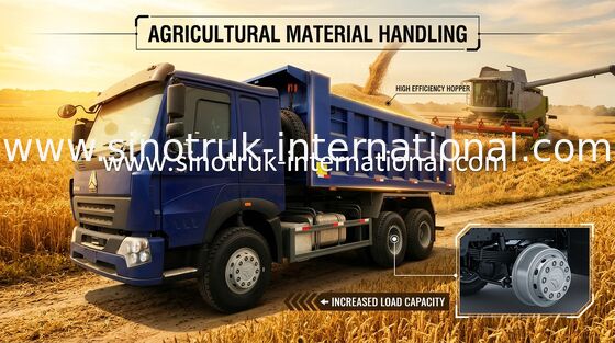 SINOTRUK HOWO που εξάγει το εμπορικό φορτηγό απορρίψεων 6X4 LHD 371HP 25-40 τόνοι