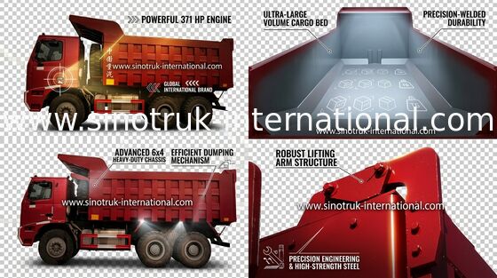 Tipper κατασκευής υδρενέργειας φορτηγό απορρίψεων, του άνθρακα φορτηγά απορρίψεων SINOTRUK