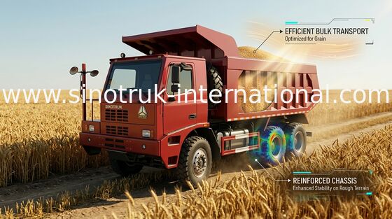 371HP Tipper φορτηγό απορρίψεων/αυτόματο τρι φορτηγό απορρίψεων αξόνων για τη μεταλλεία