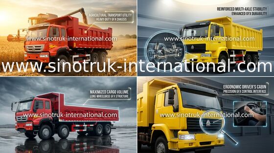 SINOTRUK χρυσό Tipper πριγκήπων φορτηγό απορρίψεων 6X4 336HP LHD 25-30tons ZZ3251N3641W