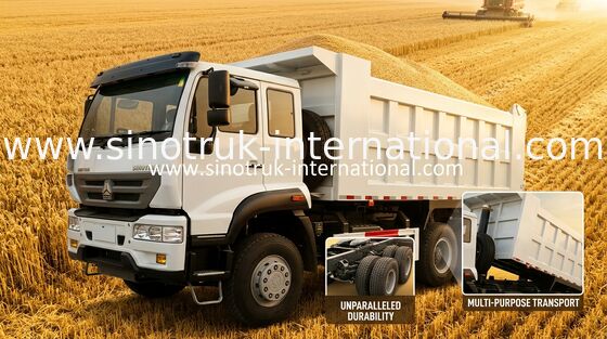 SINOTRUK χρυσό φορτηγό απορρίψεων πριγκήπων 10Wheels 336HP LHD 25-30tons ZZ3251N3641W