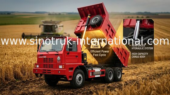 Tipper υψηλής αποδοτικότητας φορτηγό απορρίψεων 6X4 HOWO SINOTRUK ZZ5707S3640AJ