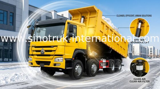 Φορτηγό απορρίψεων SINOTRUK HOWO 371HP 12wheels LHD 31tons 20-30CBM ZZ3317N3267W