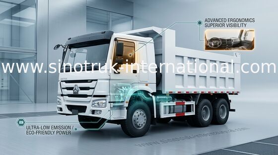 Tipper SINOTRUK HOWO φορτηγό απορρίψεων 6X4 371HP LHD 25tons 10-25CBM ZZ3257N3847A