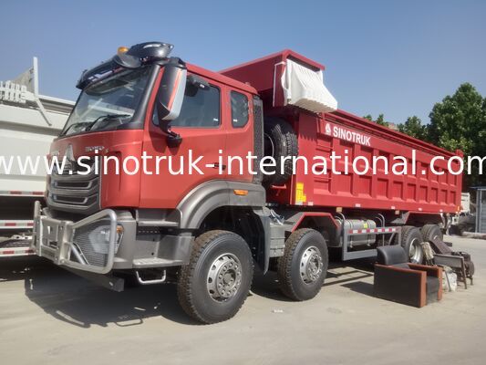 Sinotruk NX Tiper Dump Truck με κινητήρα 371HP, χωρητικότητα 40-50T και 8×4 κίνηση για βαριά μεταφορά κόκκινο