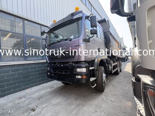 SINOTRUK HOWO TX Μοντέλο 371HP LHD ανατρεπόμενο φορτηγό 6X4 με προειδοποιητικά φώτα τύπου U Γκρι Χρώμα