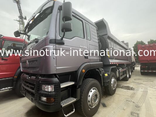 Heavy Duty HOWO TX 8X4 Tipper Truck 400HP Double 16T Rear Axle Double 9,5T Grey
