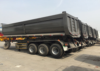 Μαύρο χρώματος υδραυλικό 3 αξόνων ημι φορτίο μεταφορών ρυμουλκών φορτηγών επίπεδης βάσης