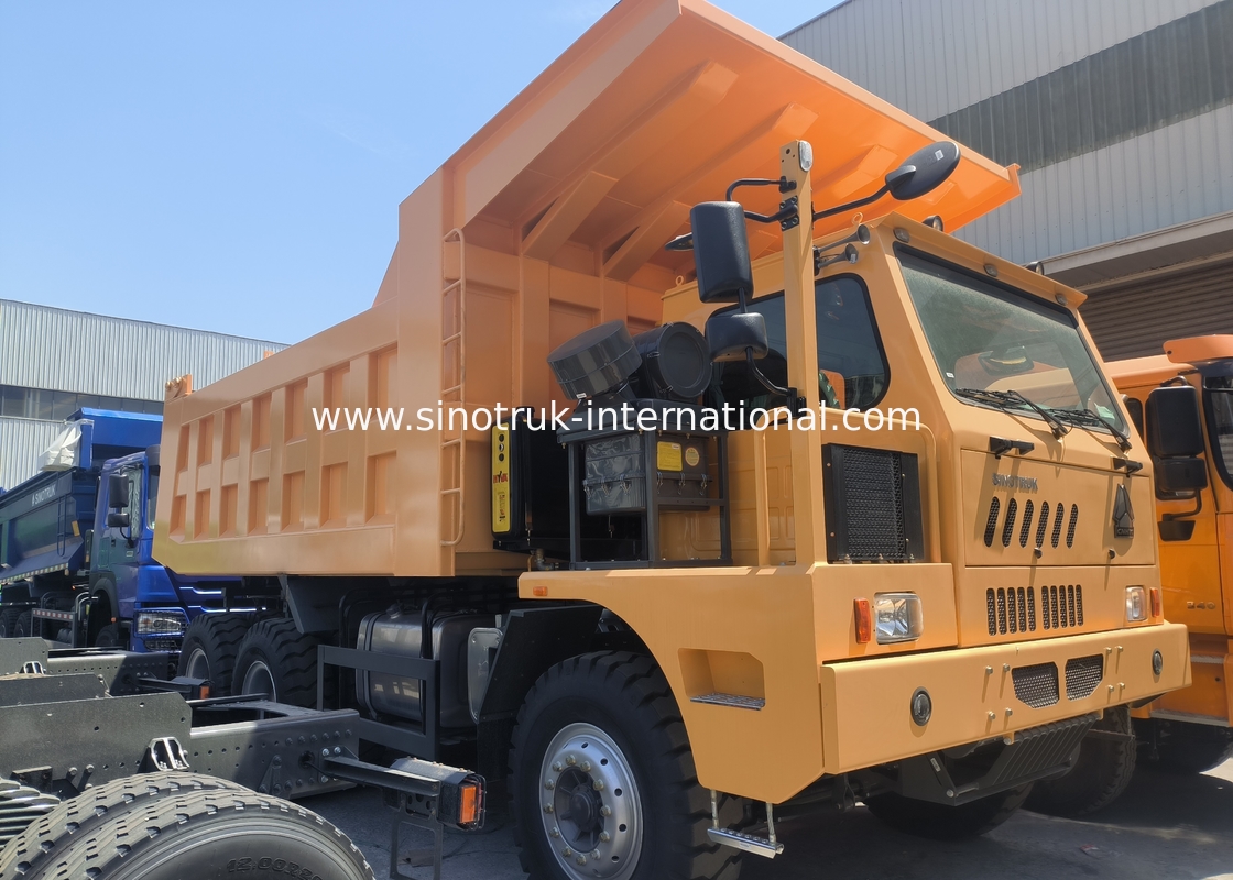Sinotruk Howo Ορυχείο Τρακ 90Tons 6 × 4 Υψηλής αντοχής χάλυβα φορτηγό σώμα