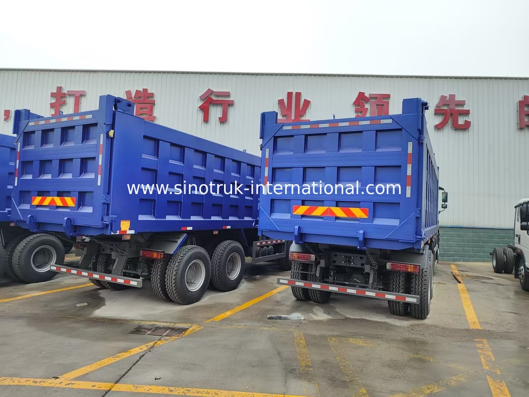 8X4 Blue Tipper Dump Truck 380hp 12 τροχών Λευκό H77L ZZ3317V3567B1 Τύπος U