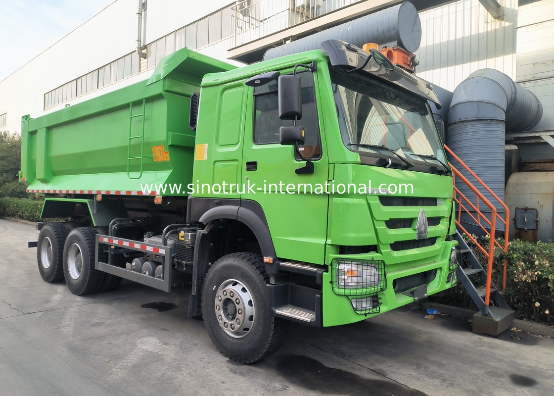 Sinotruk Howo Τελαχιστήρας 380HP 6 × 4 U σχήμα Φορτηγό σώμα Πράσινο χρώμα
