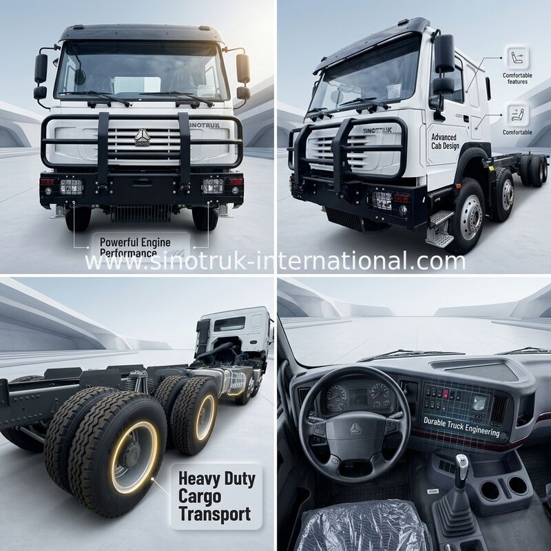 Sinotruk HOWO 8X4 φορτηγό 400hp 12 τροχών Ghost Face Cab