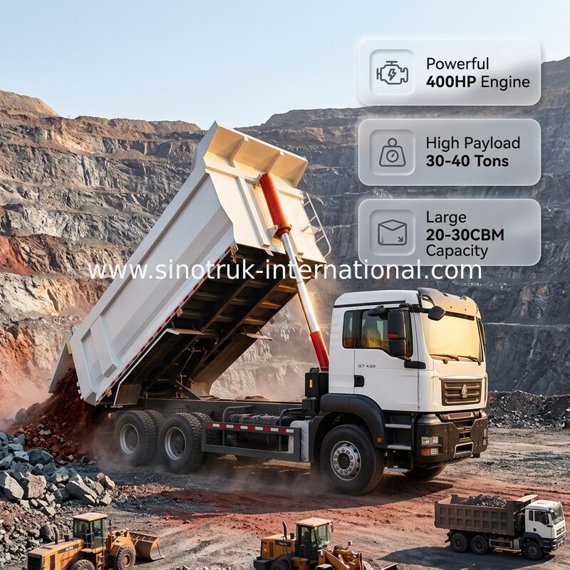 Ανατρεπόμενο ανατρεπόμενο φορτηγό SITRAK 430 Power Heavy-Duty με ικανότητα φόρτωσης 30-40T και Πρότυπο εκπομπών Euro 3
